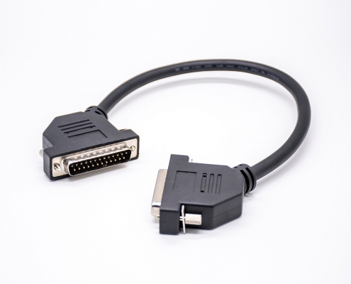 D-sub 25针公转母电缆组件阿联酋vs丹麦亚盘
线规AWG24/26/28/32 0.3米